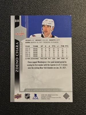 2020-21 Upper Deck #644 Zdeno Chara - Thumbnail 2