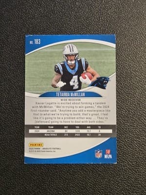 2025 Panini Absolute #183 Tetairoa McMillan Green - Thumbnail 2