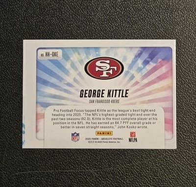 2025 Panini Absolute #HH-GKE George Kittle Hog Heaven off-centered - Thumbnail 2