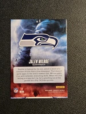 2025 Panini Absolute #6 Jalen Milroe By Storm off-centered - Thumbnail 2