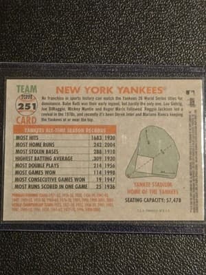 2005 Topps Heritage #251 New York Yankees - Thumbnail 2