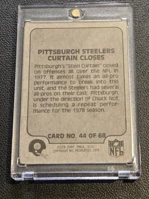 1978 Fleer Team Action #44 Curtain Closes - Thumbnail 2