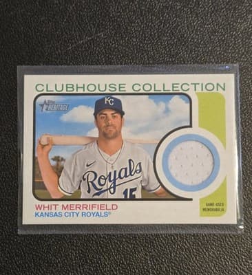 2022 Topps Heritage Whit Merrifield Clubhouse Collection Relics High Number - Image 1