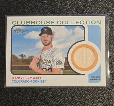 2022 Topps Heritage #CCR-KB Kris Bryant Clubhouse Collection Relics High Number - Image 1