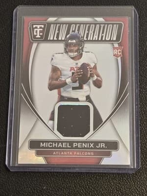 2024 Panini Totally Certified #NGJ-MPJ Michael Penix Jr. New Generation Jerseys - Image 1