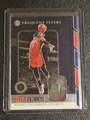 2019-20 Hoops Premium Stock #9 Russell Westbrook Frequent Flyers Holo - Image 1