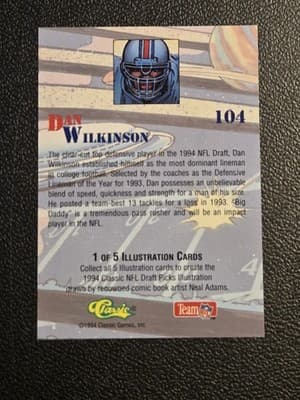 1994 Classic NFL Draft #104 Dan Wilkinson - Thumbnail 2