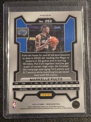 2023-24 Panini Prizm #252 Markelle Fultz Prizms Orange Ice - Thumbnail 2