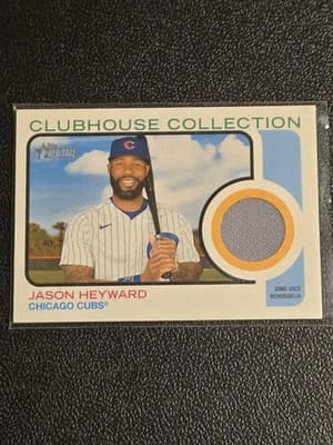 2022 Topps Heritage #CC-JH Jason Heyward Clubhouse Collection Relics - Image 1