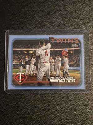 2024 Topps #692 Minnesota Twins Father's Day Powder Blue #/50 - Image 1