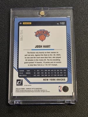2024-25 Donruss Optic #102 Josh Hart Premium Box Set #/249 - Thumbnail 2