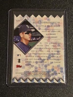 1999 Topps #LD7 Alex Rodriguez Lords of the Diamond - Thumbnail 2