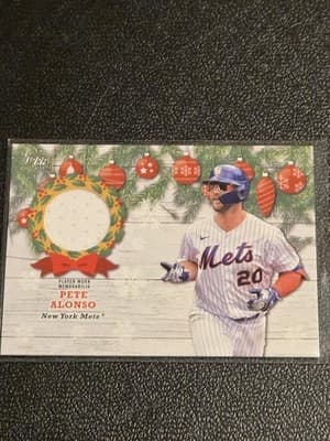 2022 Topps Holiday #WRC-PA Pete Alonso Relics - Image 1