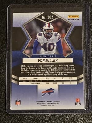 2022 Panini Mosaic #202 Von Miller Mosaic Green - Thumbnail 2