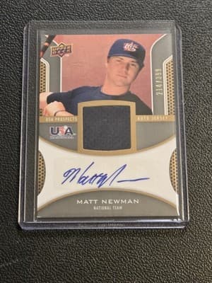 2009 Upper Deck Signature Stars Matt Newman USA Star Prospects Jersey Auto #/399 - Image 1