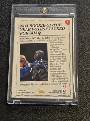 1993-94 Topps #3 Shaquille O'Neal - Thumbnail 2