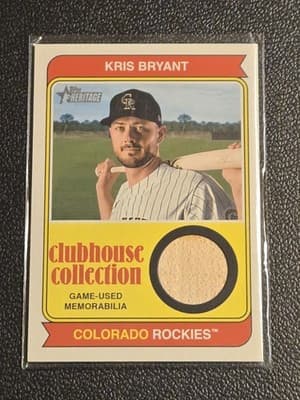 2023 Topps Heritage #CCR-KB Kris Bryant Clubhouse Collection Relics - Image 1