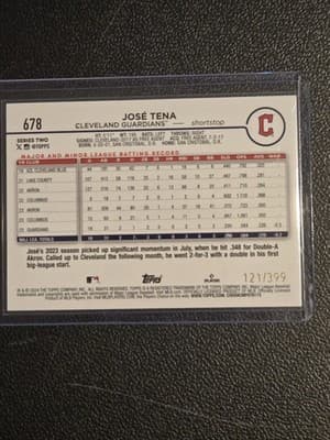 2024 Topps #678 José Tena Aqua Crackle Foil #/399 - Thumbnail 2