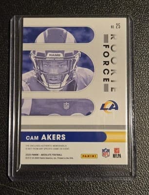 2020 Panini Absolute #25 Cam Akers Rookie Force - Thumbnail 2