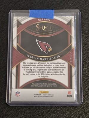 2024 Panini Select #RS-MHJ Marvin Harrison Jr. Rookie Swatches Red Prizm - Thumbnail 2
