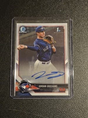 2018 Bowman Draft #CDA-JG Jordan Groshans Chrome Draft Pick Autographs - Image 1
