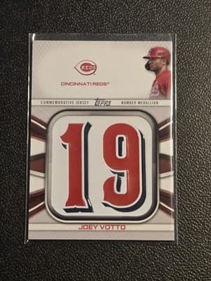 2022 Topps Joey Votto Player Jersey Number Medallion Commemorative Relics - Image 1