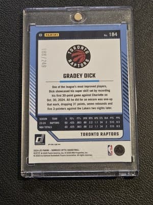 2024-25 Donruss Optic #184 Gradey Dick Premium Box Set #/249 - Thumbnail 2