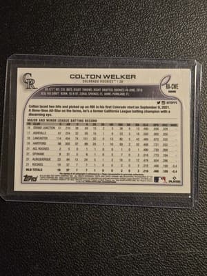 2022 Topps Chrome #RA-CWE Colton Welker Rookie Autographs - Thumbnail 2