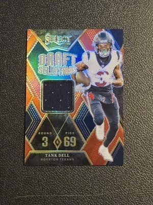 2023 Panini Select #DSM-NTD Tank Dell Draft Selections Memorabilia Red Prizm - Image 1