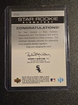2003 Upper Deck Prospect Premieres #P13 Brian Anderson Autographs - Thumbnail 2