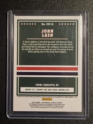 2022 Panini Stars & Stripes USA John Lash Stars and Stripes Signatures #374/399 - Thumbnail 2