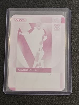 2022 Leaf Vivid #BA-MG1 Mario Gila Printing Plates Magenta #/1 - Image 1