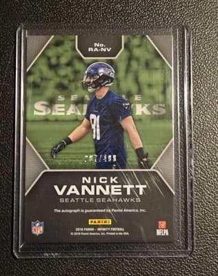 2016 Panini Infinity #RA-NV Nick Vannett Rookie Autographs #/488 - Thumbnail 2