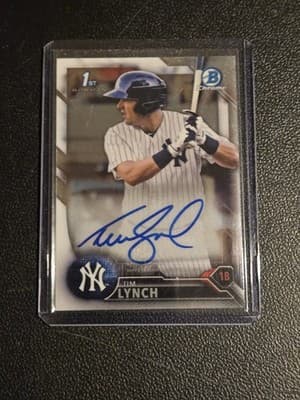 2016 Bowman Draft #CDA-TL Tim Lynch Chrome Draft Pick Autographs - Image 1