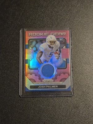 2021 Panini Prizm #RG-29 Josh Palmer Rookie Gear Pink - Image 1