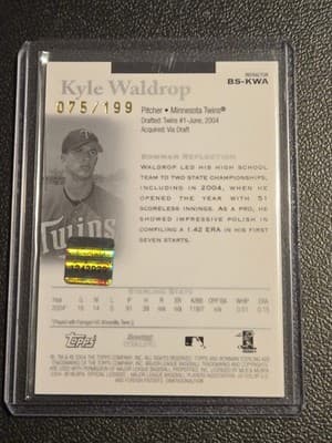 2004 Bowman Sterling #BS-KWA Kyle Waldrop Refractors #/199 - Thumbnail 2