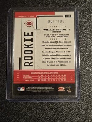 2004 Donruss Throwback Threads #248 William Bergolla Signature Marks #/100 - Thumbnail 2