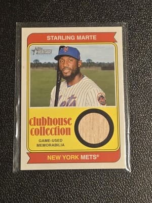 2023 Topps Heritage #CCR-SM Starling Marte Clubhouse Collection Relics - Image 1