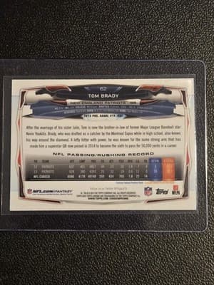 2014 Topps Chrome #62 Tom Brady - Thumbnail 2