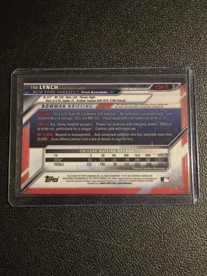 2016 Bowman Draft #CDA-TL Tim Lynch Chrome Draft Pick Autographs - Thumbnail 2