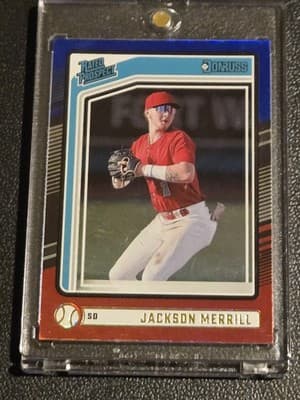 2024 Donruss #102 Jackson Merrill Red and Blue - Image 1