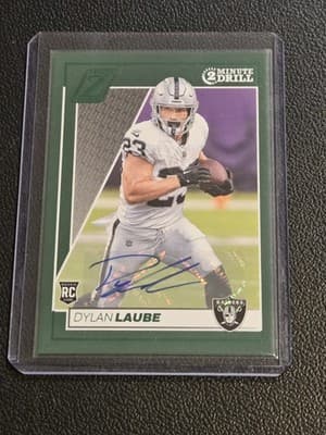 2024 Panini Zenith #130 Dylan Laube Autographs Two Minute Drill - Image 1