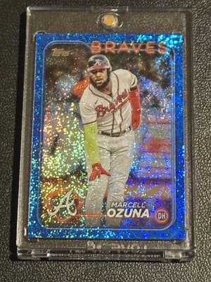 2024 Topps #518 Marcell Ozuna Blue Holofoil #/999 - Image 1