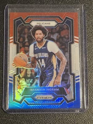 2023-24 Panini Prizm #89 Brandon Ingram Prizms Red White and Blue - Image 1