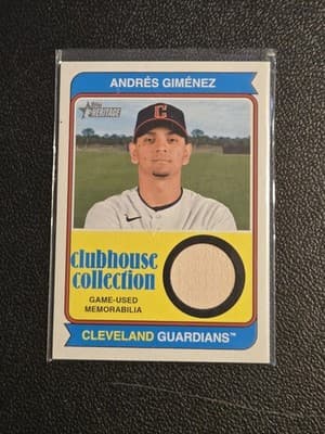 2023 Topps Heritage #CCR-AG Andrés Giménez Clubhouse Collection Relics - Image 1