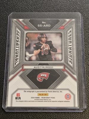 2024 Panini Prizm Draft Picks #SS-ARD Austin Reed Sensational Signatures Silver - Thumbnail 2