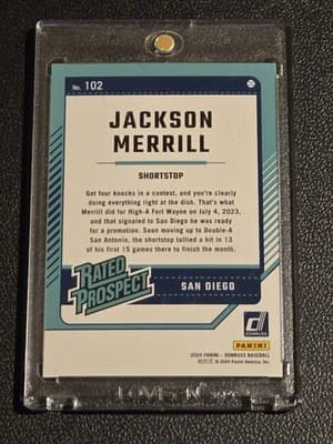 2024 Donruss #102 Jackson Merrill Red and Blue - Thumbnail 2