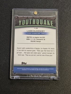 2024 Topps Chrome #Y-20 Ladd McConkey Youthquake - Thumbnail 2