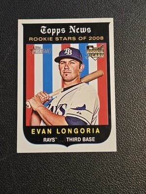 2008 Topps Heritage #650 Evan Longoria - Image 1