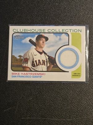 2022 Topps Heritage Mike Yastrzemski Clubhouse Collection Relics High Number - Image 1